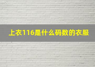 上衣116是什么码数的衣服