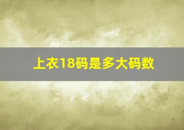 上衣18码是多大码数