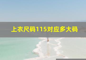 上衣尺码115对应多大码