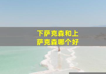 下萨克森和上萨克森哪个好