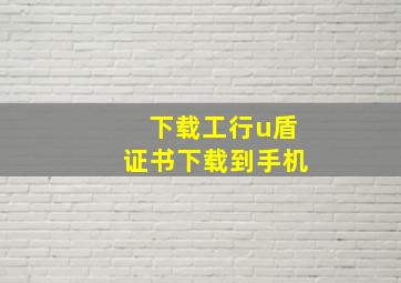 下载工行u盾证书下载到手机