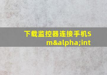 下载监控器连接手机Smαint