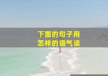 下面的句子用怎样的语气读