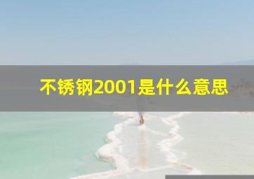 不锈钢2001是什么意思