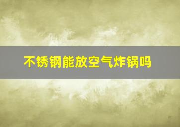 不锈钢能放空气炸锅吗