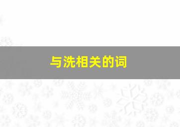 与洗相关的词