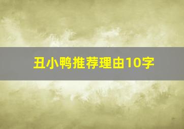 丑小鸭推荐理由10字