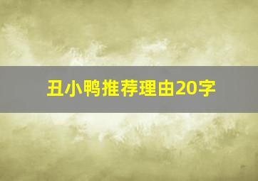 丑小鸭推荐理由20字