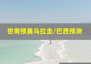 世南预赛乌拉圭/巴西预测