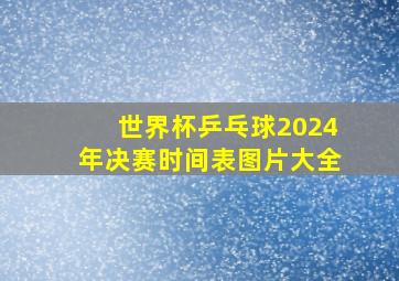 世界杯乒乓球2024年决赛时间表图片大全