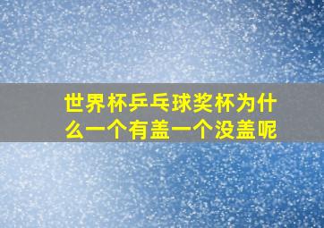 世界杯乒乓球奖杯为什么一个有盖一个没盖呢