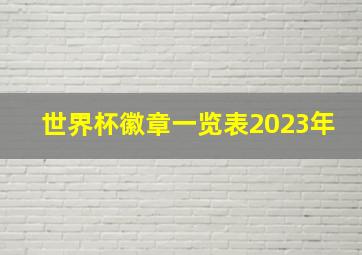 世界杯徽章一览表2023年