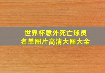 世界杯意外死亡球员名单图片高清大图大全