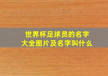 世界杯足球员的名字大全图片及名字叫什么