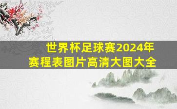 世界杯足球赛2024年赛程表图片高清大图大全