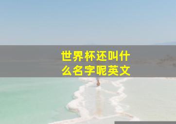 世界杯还叫什么名字呢英文