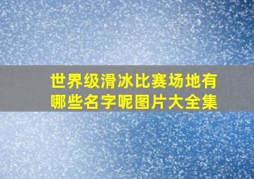 世界级滑冰比赛场地有哪些名字呢图片大全集