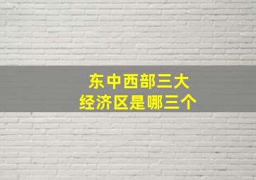 东中西部三大经济区是哪三个