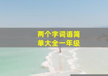 两个字词语简单大全一年级