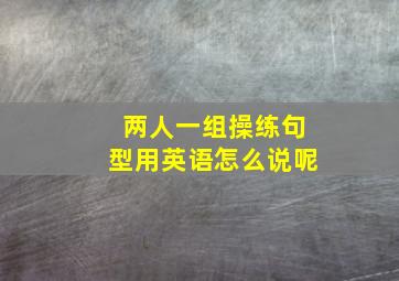 两人一组操练句型用英语怎么说呢