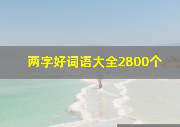 两字好词语大全2800个