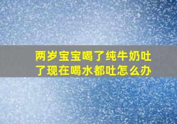 两岁宝宝喝了纯牛奶吐了现在喝水都吐怎么办