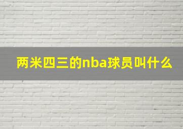 两米四三的nba球员叫什么