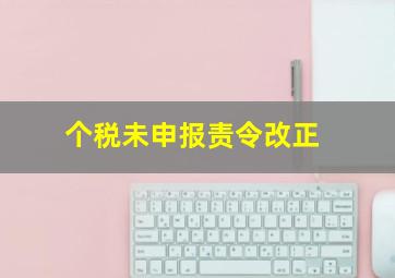 个税未申报责令改正