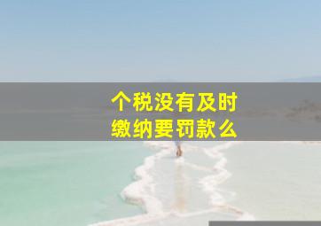 个税没有及时缴纳要罚款么