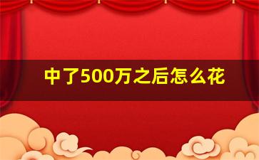 中了500万之后怎么花