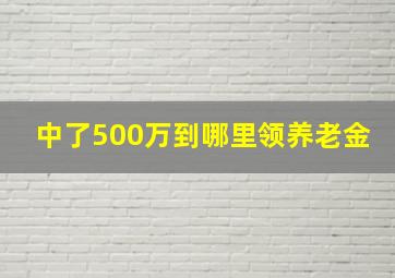 中了500万到哪里领养老金