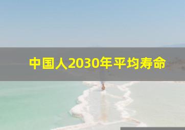 中国人2030年平均寿命