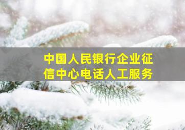 中国人民银行企业征信中心电话人工服务