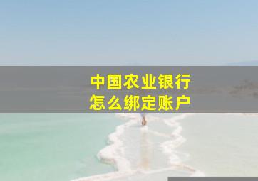 中国农业银行怎么绑定账户