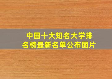 中国十大知名大学排名榜最新名单公布图片