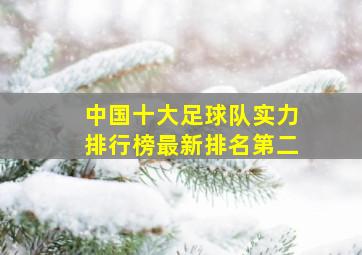 中国十大足球队实力排行榜最新排名第二