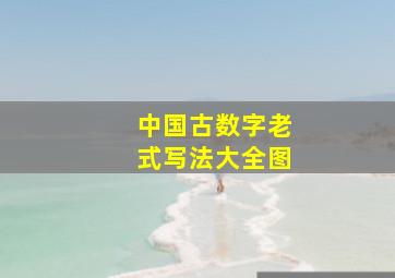 中国古数字老式写法大全图