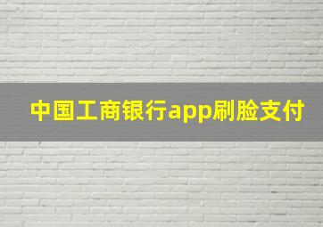 中国工商银行app刷脸支付