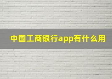 中国工商银行app有什么用