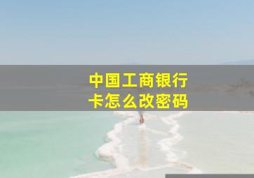 中国工商银行卡怎么改密码