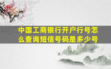 中国工商银行开户行号怎么查询短信号码是多少号