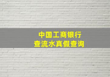 中国工商银行查流水真假查询