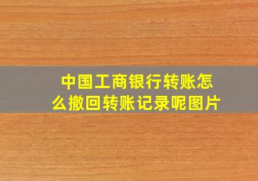 中国工商银行转账怎么撤回转账记录呢图片