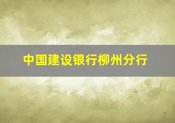 中国建设银行柳州分行