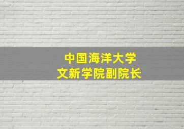 中国海洋大学文新学院副院长