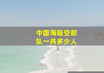 中国海陆空部队一共多少人