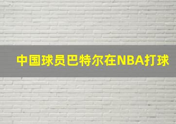 中国球员巴特尔在NBA打球