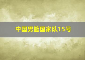 中国男篮国家队15号