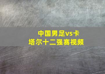 中国男足vs卡塔尔十二强赛视频