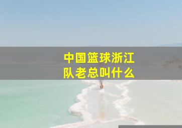 中国篮球浙江队老总叫什么